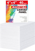 4x4inch Mini Canvas for Painting 40 Pack Small Canvas Boards Primed Acid Free for Oil, Watercolor, Acrylic Paint