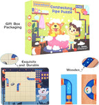 Logical Puzzle,Sequence Matching Game,with Cards（30 Scenes）,Classic Path Planning Toy,STEM Educational Toys,Family Game,Logic Labyrinth Games for Adults and Kids(2 Puzzles).