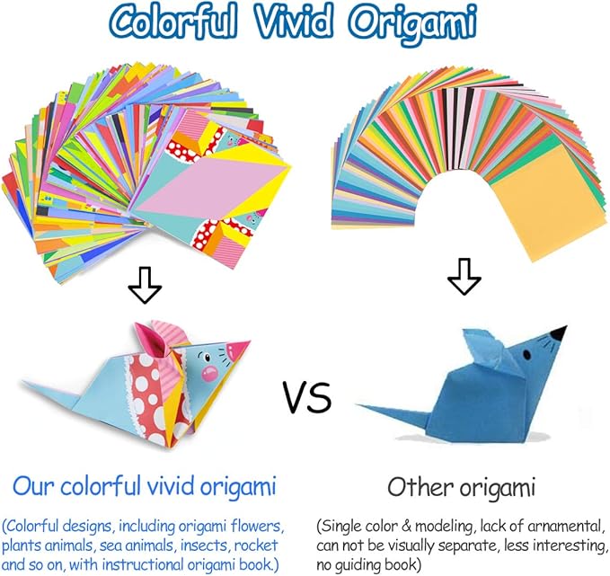 hapray Origami Kit for Kids Ages 5-8 8-12, with Guiding Book, 152 Paper with 72 Patterns, DIY Art and Craft Projects, Beginners Children's Day Gift Boy Girl