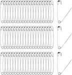 100 PCS 55mm / 2.2 Inch Heavy Duty Quilting Pins, Large Silver Metal Safety Pins for DIY Crafts, Jewelry Making, Baby Clothing