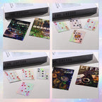 36 Sheets Holographic Sticker Paper, Clear Vinyl Laminate Film for Stickers Waterproof, Transparent Overlay Lamination Sticker Paper Self-Adhesive, 6 Patterns-8.5x11 Inch