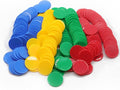 Set of 100 Opaque Plastic Learning Counters Mini Poker Chips Game Tokens with Storage Box (Red+Yellow+RoyalBlue+Green, 1.58 Inch)