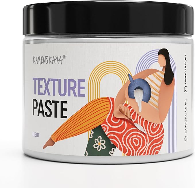 KAMENSKAYA Light Texture Paste - Modeling Paste Acrylic Medium - 16.9 fl oz (500 ml)