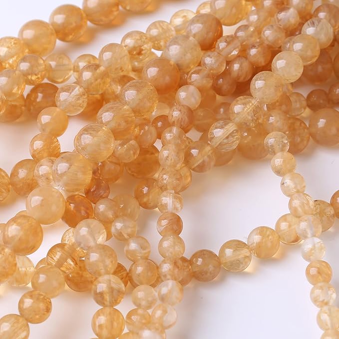 32PCS 12MM Tea Watermenlon Stone Beads Energy Healing Beads for DIY Jewelry Bracelet Necklace Making for Jewelry Making 15Inch