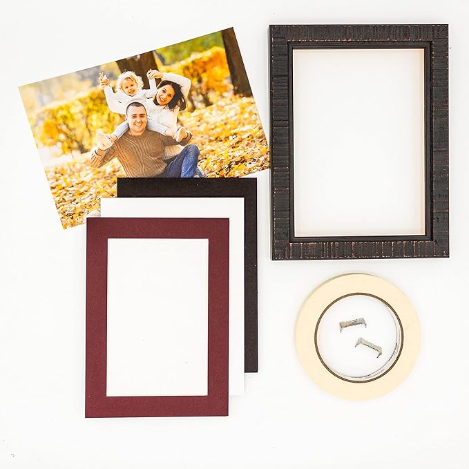 5x7 Mat for 8.5x11 Frame - Precut Mat Board Acid-Free Maroon 5x7 Photo Matte Made to Fit a 8.5x11 Picture Frame, Premium Matboard for Family Photos, Show Kits, Art, Picture Framing, Pack of 1 Mat
