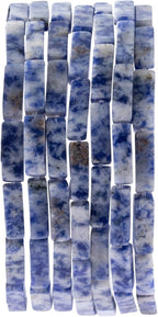 Natural Blue Sodalite Rectangle Tube Beads 4x13mm 38cm/str Loose Semi Gemstone Stone Beads for Making Bracelets Necklace Earrings