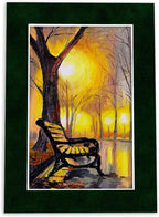 8x10 Mat Bevel Cut for 5.5x8.5 Photos - Acid Free Green Suede Precut Matboard - For Pictures, Photos, Framing - 4-ply Thickness
