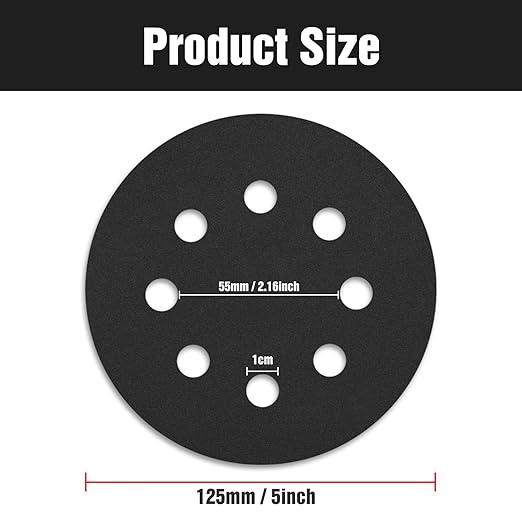 100 Pcs 5 inch Wet Dry Sanding Discs Grit 1000 Hook and Loop 8 Hole Silicon Carbide Orbital Sander Sandpaper