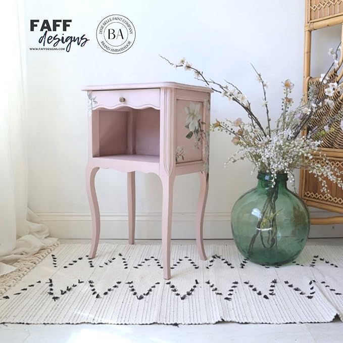 Dixie Belle Paint Company Chalk Finish Furniture Paint - Tea Rose (8 Fl Oz) - Matte Muted Mauve Chic Chalk Mineral DIY Furniture Paint