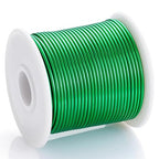12 Gauge Green Aluminum Craft Wire (105FT) - Anodized for Jewelry Making, Beading Floral, Plant Gardening, Sculpting & Modeling Craft Wire (Green #25, 2mm)