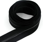 #5 Metal Zippers by The Yard Bulk 2 Yards Black Tape with 10 pcs Sliders Black Nickel Teeth Handmade Zipper for Sewing Craft Bag Backpack, Wallets, Purses Leekayer
