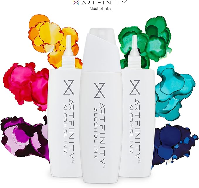 Artfinity Alcohol Inks 3 Pack - Vibrant, Professional, Dye-Based Alcohol Inks for Artfinity Alcohol Markers, Artists, Drawing, & More! - Marine Green G7-7