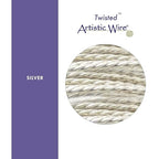 Artistic Wire, 20 Gauge / .81 mm Silver Plated Tarnish Resistant Colored Copper Craft Wire, Round Twist, Tarnish Resistant Silver, 12 ft / 3.65 m
