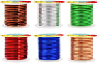 Mandala Crafts 10 Gauge Anodized Aluminum Craft Wire for Jewelry Making - 120 FT Colored Flexible Silver Copper True Blue Brown Red Kelly Green Wire - Bendable for Bonsai Armature Crafting Sculpting