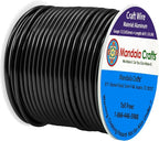 Mandala Crafts 12 Gauge Anodized Aluminum Craft Wire for Jewelry Making - 60 FT Colored Flexible Black Wire - Bendable for Bonsai Armature Crafting Sculpting