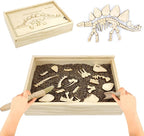 Dinosaur Excavation Archaeology Dig Kit for Kids, Fossil Explore Sensory Bin Toys, Dino Skeletons Bones Puzzle Game, Archaeology Science STEM Toys for Boys and Girls (Stegosaurus)