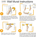 wall26 Wall Sticker/Wall Mural Sea Under Moonlight, Not Peel and Stick, Non-Woven Wallpaper Decorative for Bedroom, Living Room,Office - 120x192 inches