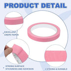 MECCANIXITY Masking Tape 0.5 Inch x 21 Yard Painter's Tape Pink Paint Tapes for DIY Crafts Arts Drawing Decoration Labeling Car Painting Artist Teachers, Pack of 6