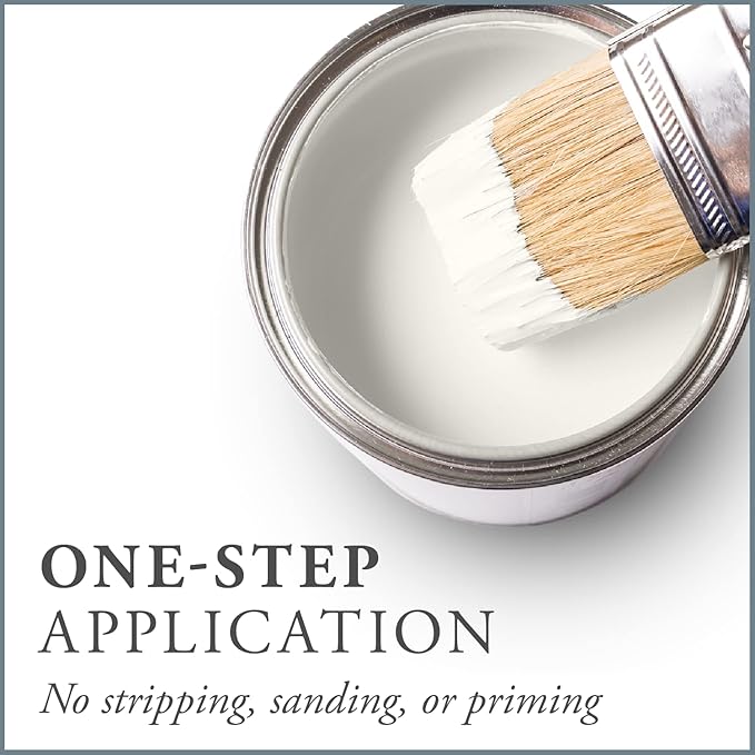 AMY HOWARD AT HOME Chalk-Based One Step Paint for Furniture, Cabinetry, Decor, Finish, and More | No Stripping, Sanding, or Priming | Ultra-Light Base | 32 Ounce | Ballet White