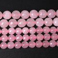 36pcs 10mm Natural Rose Pink Quartz Crystal Faceted Stone Beads for Jewelry Making Energy Healing Power Stone Beads DIY Bracelet Necklace Accessories 15" (10mm, Faceted Rose Quartz)