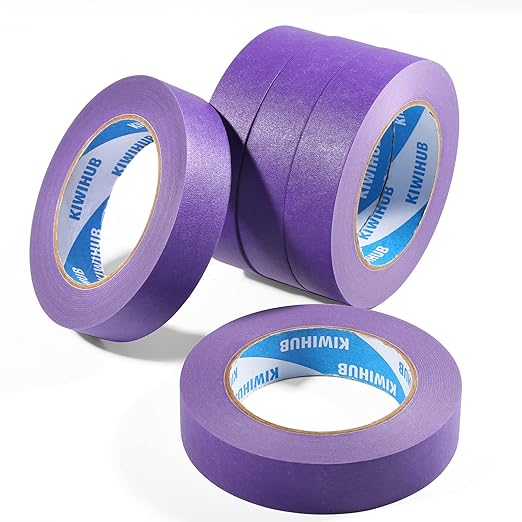 Purple Painters Tape,1" x 60 Yards x 5 Rolls (300 Yards Total) - 14 Day Easy Removal Decorative Masking Tape for Painting,Labeling,DIY Crafting,Decoration and School Projects