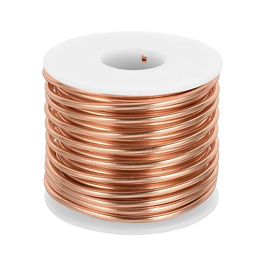 MECCANIXITY 9 Gauge Anodized Aluminum Craft Wire Bendable Bonsai Training Wire 56 Feet 3mm for Sculpting Crafts Wreath Floral Beading Jewelry Making, Copper Tone