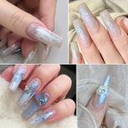 Iridescent Nail Glitter Set, 6 Colors Mud Texture Aurora Chrome Powder, Pink Blue Pearlescent Glitter, Chameleon Nail Flakes Gold Leaf, Holographic Manicure Decor