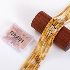 Natural Yellow Jade Cylinder Tube Beads 4x13mm 38cm/str Loose Semi Gemstone Stone Beads for Making Bracelets Necklace Earrings