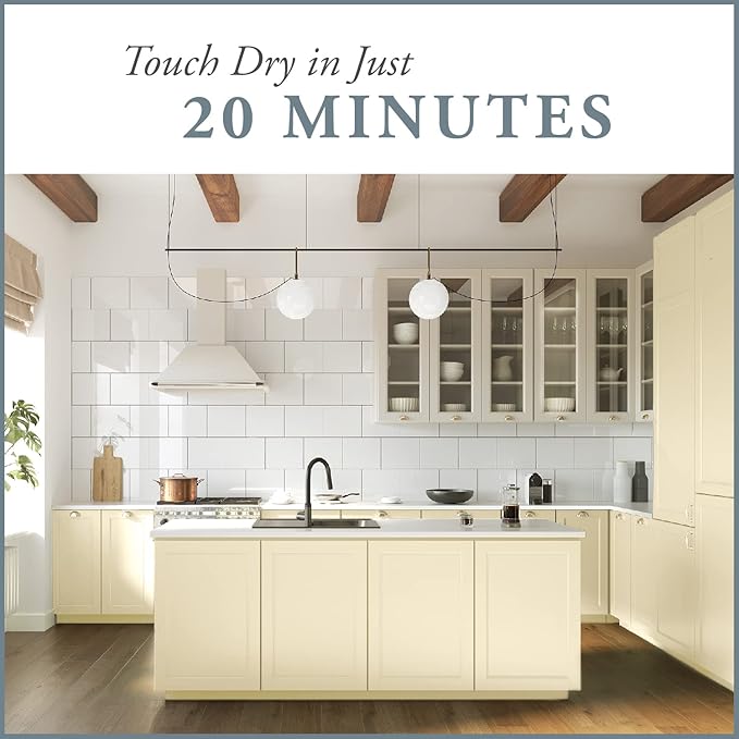 AMY HOWARD AT HOME Chalk-Based One Step Paint for Furniture, Cabinetry, Decor, Finish, and More | No Stripping, Sanding, or Priming | Ultra-Light Base | 32 Ounce | Mollie Yellow
