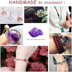 90PCS 4MM Black Rutilated Quartz Beads Round Loose Stone Beads for Jewelry Making DIY Energy Stone Healing Power Bracelet 15"