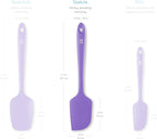 DI ORO Silicone Spatula - 600°F Heat-Resistant Rubber Kitchen Spatula for Baking, Scraping, & Mixing - BPA Free Nonstick Cookware Safe Flexible Utensil for Cooking - Dishwasher Safe (Lavender)