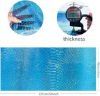 ONEART | Iridescent Transparent Embossed Vinyl Holographic Blue Clear PVC Vinyl Craft Fabric 16"×54" for Sewing DIY Projects-Snake Skin