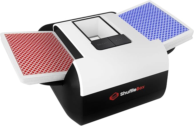 S1 Automatic Card Shuffler with 2000mAh Rechargeable Built-in Battery, 2 Deck Ultra Quiet Shuffling Machine