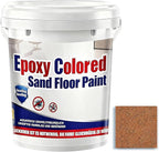 Epoxy Colored Sand Floor Paint, Epoxy Floor Paint for Concrete, High Gloss Marble Effect Coating, Waterproof Non-Slip Concrete Paints, Suitable for Indoor/Outdoor Use (Orange,320 oz/10 kg)