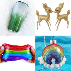 100g/3.5oz Pack Iridescent Rainbow Fine Glitter for DIY Craft, Extra Fine Glitter for Epoxy Resin, Glitter for Tumbler Candle Making, Festival Decoration Makeup Body Face Nail Art (Iridescent White)
