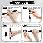 Betem 4 Count Dual Tip Oil Based White Black Paint Markers Pens(0.7mm & 3mm), Permanent Paint Marker, Waterproof, Quick Dry, for Rock Painting, Wood, Plastic, Metal, Canvas(2White 2Black)