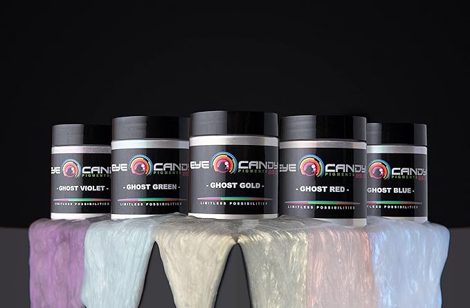 Eye Candy Pigments Premium Ghost Mica Powder - Glimmer Ghost Violet (50gr) - for Epoxy, Resin, Soap, Paint, Woodworking, Acrylic Pouring, Bath Bombs, Fishing Lures - DIY Arts and Crafts Additive