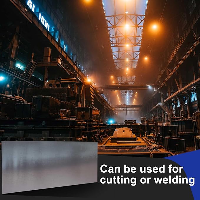 Hicarer 24 x 48 Inch A36 Carbon Steel Sheet 0.08" Thickness Length 14 Gauge Hot Rolled Steel Plate for Automotive Sheet Metal, Furniture or Industrial, Unpolished (Mill) Finish