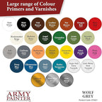 The Army Painter Colour Primer Wolf Grey, 400 mL Acrylic Spray Primer, Spray Paint Basecoat for Miniature Priming, Tabletop Roleplaying, Boardgames, and Wargames Miniature Modelling