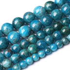 38PCS 10mm AAA Natural Blue Apatite Stone Beads Gemstone Round Loose Spacer Beads for Jewelry Making DIY Bracelet Necklace 15"