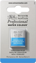 Winsor & Newton Professional Water Colour Paint, Half Pan, Cerulean Blue