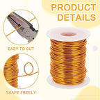 uxcell 16 Gauge / 1.5mm Anodized Aluminum Wire for Jewelry Craft Making, 102 Feet Bendable Flexible Wire for DIY Home Decor Gardening Sculpture, Gold