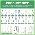 1200 Pcs 22 Colors Metal Safety Pins,Bulb Gourd Pins Pear Shaped Pins for Knitting Stitch Markers, Sewing Clothing DIY Craft Making with Storage Box