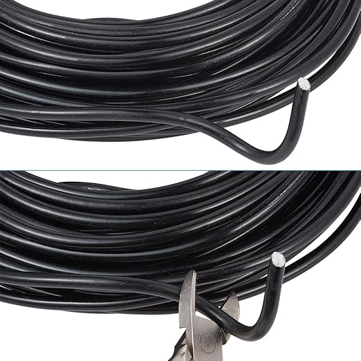 Fashewelry 32.8 Feet 5mm Black Aluminum Wire Bendable Metal Craft Wire for Beading Sculpting Jewelry Making
