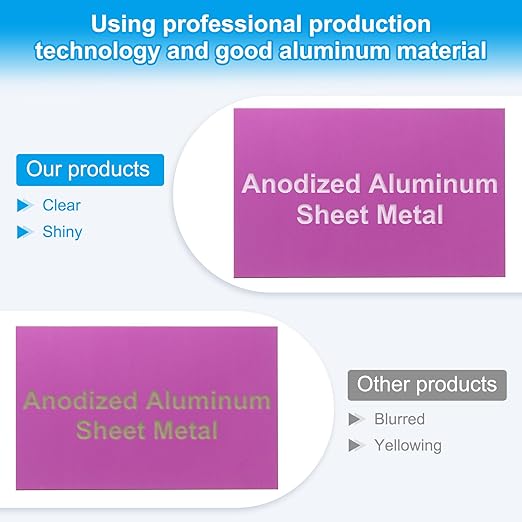 PATIKIL 2.1x3.3 Inch Anodized Aluminum Sheet Metal, 20Pcs Laser Plates Engraving Blanks 0.5MM Thin Rectangle for Crafting DIY House Laser Engraving, Purple