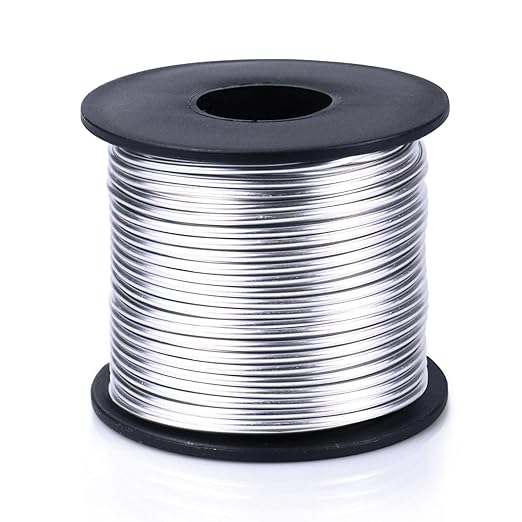 Aluminum Craft Wire, 95 Feet 2.0mm/ 14 Gauge Soft Silver Metal Bendable Sculpting Aluminum Wire Roll Bulk for DIY Crafts Jewelry Making