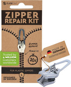ZlideOn Zipper Pull Replacement - Silver, Normal (L) - Instant Zipper Replacement Slider for Plastic Zippers