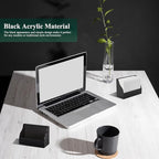 2 Pack Black Index Card Holder 3 X 5 Note Card Organizer Acrylic Index Card Box Flash Card Storage Box Postcard Display Stand Business Card Holder Desktop for Business Office(No Card)