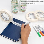 MEEDEN 6 Packs White Artist Tape, 0.5" 0.75" 1.0" x 60 Yard, Multi-Sized Masking Art Tape, Acid-Free Painters Tape for Painting Drafting Canvas Framing, General Purpose for Craft, Office, School