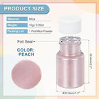 uxcell 10g/0.35oz Cosmetic Grade Mica Powder, 600 Mesh Mica Powder Natural Resin Epoxy Pigment Powders for Casting Resin, Candle Dye, DIY Nail Polish and Lip Gloss, Peach